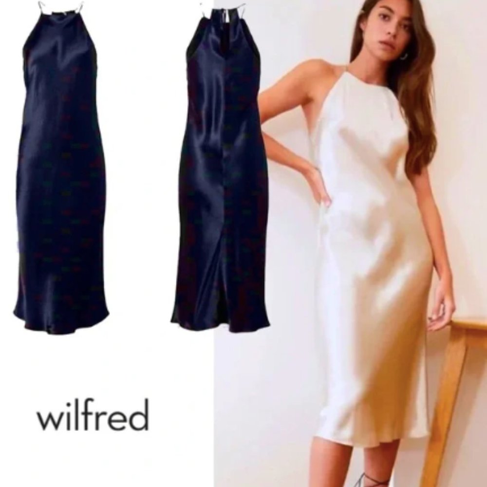 Babaton Satin Halter Dress